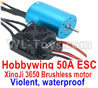 DHK Crosse Brushless motor and ESC Parts-Hobbywing 50A ESC and XinjI 3650 Brushless motor(Violent, waterproof) Parts