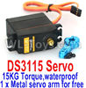 DHK Crosse DS3115 Servo-15KG Torque(1 x Metal servo arm for free)-waterproof Parts