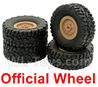 Fayee FY001 Parts-02 Official Whole wheel unit(4 set)-Khaki,FAYEE FY001 RC Car Parts,FY001 RC Military Truck Spare parts Accessories,M35-A2 1:16 4WD High Speed Buggy Parts