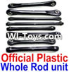 FeiYue FY-01 Spare Parts-21-01 Whole Official Plastic Rod unit(Total 8pcs)-(Include the 21-03 21-05 21-06 21-09 Rod),FeiYue FY-01 RC Car Parts,FY01 FY-01 RC Truck Spare parts Accessories,1:12 4WD High Speed Buggy Parts