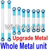 FeiYue FY-01 Spare Parts-21-02 Whole Upgrade Metal Rodunit(Include the 21-04 21-06 21-08 21-10 21-11 Metal Rod)-9pcs,FeiYue FY-01 RC Car Parts,FY01 FY-01 RC Truck Spare parts Accessories,1:12 4WD High Speed Buggy Parts