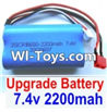 FeiYue FY-01 Spare Parts-35-02 Upgrade 7.4V 2200MAH Battery With T-Shape Plug(1pcs)-Size-65X38X18mm,FeiYue FY-01 RC Car Parts,FY01 FY-01 RC Truck Spare parts Accessories,1:12 4WD High Speed Buggy Parts