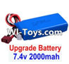 FeiYue FY-01 Spare Parts-35-03 Upgrade 7.4V 2000mah Battery(1pcs)-Size-80X35X19MM,FeiYue FY-01 RC Car Parts,FY01 FY-01 RC Truck Spare parts Accessories,1:12 4WD High Speed Buggy Parts