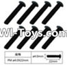 FeiYue FY-01 Spare Parts-60-02 W12077 Cross head machine screws(8pcs)-4.0X10mm,FeiYue FY-01 RC Car Parts,FY01 FY-01 RC Truck Spare parts Accessories,1:12 4WD High Speed Buggy Parts