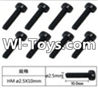 FeiYue FY-01 Spare Parts-60-08 W12069 Inner Hexagon Cup head machine screws(8pcs)-2.5X10mm,FeiYue FY-01 RC Car Parts,FY01 FY-01 RC Truck Spare parts Accessories,1:12 4WD High Speed Buggy Parts