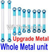 FeiYue FY-02 Spare Parts-21-02 Whole Upgrade Metal Rodunit(Include the 21-04 21-06 21-08 21-10 21-11 Metal Rod)-9pcs,FeiYue FY-02 RC Car Parts,FY02 FY-02 RC Truck Spare parts Accessories,1:12 4WD High Speed Buggy Parts