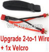 FeiYue FY-02 Spare Parts-35-05 Upgrade 2-to-1 wire and Velcro-Two battery can use together,Run 2x Time than usual,FeiYue FY-02 RC Car Parts,FY02 FY-02 RC Truck Spare parts Accessories,1:12 4WD High Speed Buggy Parts