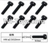 FeiYue FY-02 Spare Parts-60-08 W12069 Inner Hexagon Cup head machine screws(8pcs)-2.5X10mm,FeiYue FY-02 RC Car Parts,FY02 FY-02 RC Truck Spare parts Accessories,1:12 4WD High Speed Buggy Parts