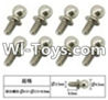FeiYue FY-02 Spare Parts-60-15 W12057 Inner Hexagon Ball head screws(8pcs)-2.5X4.8X6mm,FeiYue FY-02 RC Car Parts,FY02 FY-02 RC Truck Spare parts Accessories,1:12 4WD High Speed Buggy Parts
