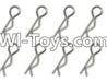 FeiYue FY-02 Spare Parts-62 W12019 R-shape pin(8pcs)-1.2mm,FeiYue FY-02 RC Car Parts,FY02 FY-02 RC Truck Spare parts Accessories,1:12 4WD High Speed Buggy Parts