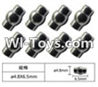 FeiYue FY-02 Spare Parts-63-02 W12055 Ball head sleeve(8pcs)-4.8X6.5mm,FeiYue FY-02 RC Car Parts,FY02 FY-02 RC Truck Spare parts Accessories,1:12 4WD High Speed Buggy Parts