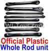 FeiYue FY-04 Spare Parts-21-01 Whole Official Plastic Rod unit(Total 8pcs)-(Include the 21-03 21-05 21-06 21-09 Rod),FeiYue FY-04 RC Car Parts,FY04 FY-04 RC Motorcycle Truck Spare parts Accessories,1:12 4WD High Speed Buggy Parts