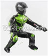 FeiYue FY-04 Spare Parts-64-02 FY-CS01 Motorcycle driver doll-Green,FeiYue FY-04 RC Car Parts,FY04 FY-04 RC Motorcycle Truck Spare parts Accessories,1:12 4WD High Speed Buggy Parts
