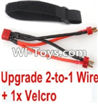 FeiYue FY-05 FY05 Parts-Upgrade 2-to-1 wire and Velcro-Two battery can use together,Run 2x Time than usual,FeiYue FY-05 RC Car Truck Spare parts Accessories.