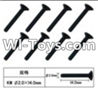 FeiYue FY-05 FY05 Parts-W12065 Inner Hexagon Flat head Machine screws2.0X14mm,FeiYue FY-05 RC Car Truck Spare parts Accessories.