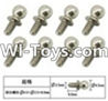 FeiYue FY-05 FY05 Parts-W12057 Inner Hexagon Ball head screws(8pcs)-2.5X4.8X6mm,FeiYue FY-05 RC Car Truck Spare parts Accessories.