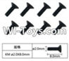 FeiYue FY-05 FY05 Parts-W12063 Inner Hexagon Flat head machine screws(8pcs)-2.0X8mm,FeiYue FY-05 RC Car Truck Spare parts Accessories.