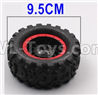 HB 1:14 RC Car Spare Parts-07-02 Whole Wheel Unit-Diameter-about 9.5cm-Red(1pcs),HB Toys 666-1501 1502 1503 1504 RC Truck Car Spare Parts Accessories,HB Toys 1:14 Replacement Spare Parts