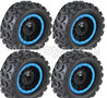 HB 1:14 RC Car Spare Parts-08-01 Whole Wheel Unit-Diameter-about 9.5cm-Blue(4pcs),HB Toys 666-1501 1502 1503 1504 RC Truck Car Spare Parts Accessories,HB Toys 1:14 Replacement Spare Parts
