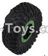 HB P1001 Car Parts-06-03 Whole wheel unit(1 set)-Green,HB P1001 RC 4WD Rock Crawler Spare parts Accessories,HB 1:10 4WD High Speed Buggy Parts