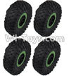 HB P1001 Car Parts-06-06 Whole wheel unit(4 set)-Green,HB P1001 RC 4WD Rock Crawler Spare parts Accessories,HB 1:10 4WD High Speed Buggy Parts