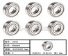 HG P407 LS025 Ball bearing(6pcs)-Φ5xΦ8x2.5mm