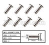 HG P408 Rivets-8pcs-1.5x8x2.5mm-HGHMTZ-004