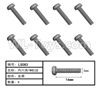 HG P408 Inner-Hexagonal TM machine screw-8pcs-Φ3x16mm-LS083