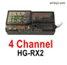 HG P410 Parts HG-RX2 4 Channel Receiver for 1/10 HengGuan P410 Raptor Pickup RC Car Vehicles Model.it can only be used for the 4 channel Transmitter