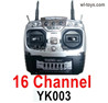 HG P410 Parts YK003 16 Channel Transmitter,Remote control for 1/10 HengGuan P410 Raptor Pickup RC Car Vehicles Model.It can only be used for the 16 channel Receiver board.