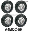 HG P410 Parts A4MQC-59 Wheels tires unit.Total 4pcs.It includes the Tires lether and Wheel hub.