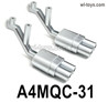 HG P410 Parts A4MQC-31 double exhaust pipe assembly for 1/10 HengGuan P410 Raptor Pickup RC Car Vehicles Model.