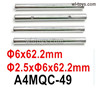 HG P410 Parts A4MQC-49 Anti-collision connecting rod for P410 Car Vehicles Model.The size is 6X62.2mm,tapping M3; 2.5X6X62.2mm,tapping M3/tapping M2.