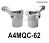 HG P410 Parts A4MQC-62 Upgrade Aluminum alloy Steering knuckle L/R for 1/10 HengGuan P410 Raptor Pickup RC Car Vehicles Model.
