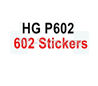 HG P602 602 Stickers