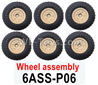 HG P602 Wheel assembly-6 Set-06ASS-P06