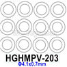 HG P602 Shock absorber silicone ring-HGHMPV-203 12pcs,Φ4.1x0.7mm