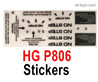 HG P806 Stickers for the HG P806 Semi Trailer