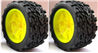 HSP 94188 spare parts-08071-02 wheel complete(Wheel Rim 08008+Tire 08043)-Include the Tire lether and wheel-Yellow(2 Set),HSP 94188 RC Car Truck Parts,HSP 1:10 RC Truck Spare parts Accessories,HSP 94188 Official Parts