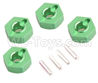 HSP 94188 spare parts-122042 102042 02100 02134-05 Upgrade Aluminum Wheel Hex Mount(4pcs)-Green,Upgrade HSP 94188 RC Car Truck Parts,Upgrade HSP 1:10 RC Truck Spare parts Accessories,HSP 94188 Upgrade Parts