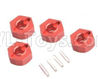 HSP 94188 spare parts-122042 102042 02100 02134-07 Upgrade Aluminum Wheel Hex Mount(4pcs)-Red,Upgrade HSP 94188 RC Car Truck Parts,Upgrade HSP 1:10 RC Truck Spare parts Accessories,HSP 94188 Upgrade Parts