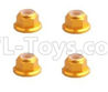 HSP 94188 spare parts-122049 (02055)-07 Upgrades M4 Aluminum Alloy Locknuts(4pcs)-Golden,Upgrade HSP 94188 RC Car Truck Parts,Upgrade HSP 1:10 RC Truck Spare parts Accessories,HSP 94188 Upgrade Parts