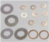 HaiBoXing 12811B Parts-20 12617 Washers-4PCS(φ6.3X12.5X0.2mm) & Washers-8PCS(φ2.7X5.5X0.3mm) & Washers-2PCS(φ8.2X10.5X0.3mm),HBX 12811B Car Parts,HaiBoXing 12811B RC Truck Spare parts Accessories,1:12 4WD High Speed Buggy Parts