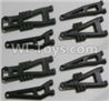 HaiBoXing 12812 Parts-04-02 12603 Front And Rear Suspension Arms,Front And Rear Swing Arm(Total 8PCS),HBX 12812 Car Parts,HaiBoXing 12812 RC Truck Spare parts Accessories,1:12 4WD High Speed Buggy Parts