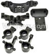 HaiBoXing 12812 Parts-06-01 12605R Front And Rear shockproof board,Shock Absorbers board & Rear wheel seat(2pcs) & Steering Cup(2pcs),HBX 12812 Car Parts,HaiBoXing 12812 RC Truck Spare parts Accessories,1:12 4WD High Speed Buggy Parts