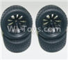 HaiBoXing 12812 Parts-12-01 12056 Wheels Complete(4PCS)-(Include the Wheel hub and Tire lether),HBX 12812 Car Parts,HaiBoXing 12812 RC Truck Spare parts Accessories,1:12 4WD High Speed Buggy Parts