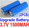 HaiBoXing 12812 Parts-22-03 12633 Official 3.7V 1500mAH Battery(Li-ion Batteries)-2pcs,HBX 12812 Car Parts,HaiBoXing 12812 RC Truck Spare parts Accessories,1:12 4WD High Speed Buggy Parts