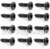 HaiBoXing 12812 Parts-39 S018 Round Head Self Tapping Screw-2.6x8mm(12PCS),HBX 12812 Car Parts,HaiBoXing 12812 RC Truck Spare parts Accessories,1:12 4WD High Speed Buggy Parts