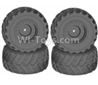 HaiBoXing 12813 Parts-12-01 12621 Wheels Complete(4PCS)-(Include the Wheel hub and Tire lether),HBX 12813 Car Parts,HaiBoXing 12813 RC Truck Spare parts Accessories,1:12 4WD High Speed Buggy Parts