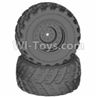 HaiBoXing 12813 Parts-12-02 12621 Wheels Complete(2PCS)-(Include the Wheel hub and Tire lether),HBX 12813 Car Parts,HaiBoXing 12813 RC Truck Spare parts Accessories,1:12 4WD High Speed Buggy Parts
